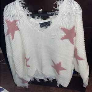Pink Star Sweater